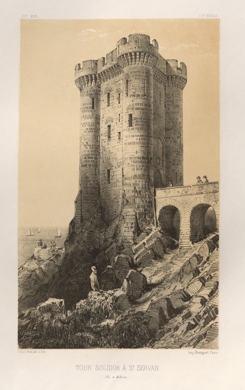 15. Yüzyılın Pitoresk Mimarisi veya Anıtları. ve XVI. Yüzyıllar: XV ve XVI Yüzyılların Chateaux De France: Pl.13, St. Servan