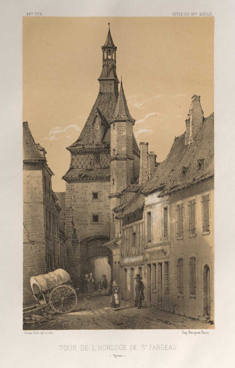 15. Yüzyılın Pitoresk Mimarisi veya Anıtları. ve XVI. Yüzyıllar: XV ve XVI Yüzyılların Fransa Şatosu: Pl. 42, Tour De L