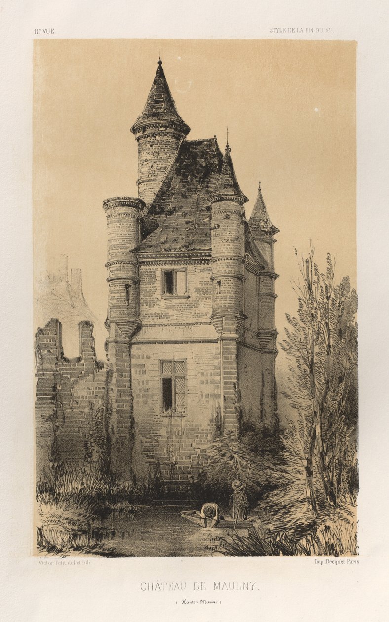 S11, Chateau De Maulny Haute-Marne, 1860. by Victor Petit