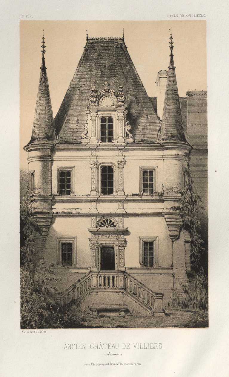 ...lütfen. 1, Eski Villiers Somme Kalesi, 1860. by Victor Petit