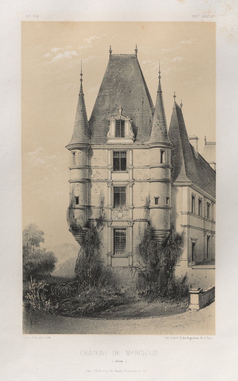 ...lütfen. 31, Chateau De Marchais Aisne, 1860. by Victor Petit