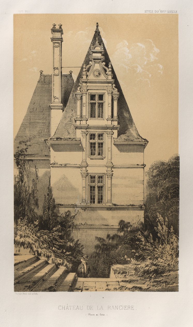 ...lütfen. 37, Château De La Ranciere Maine ve Loire, 1860. by Victor Petit