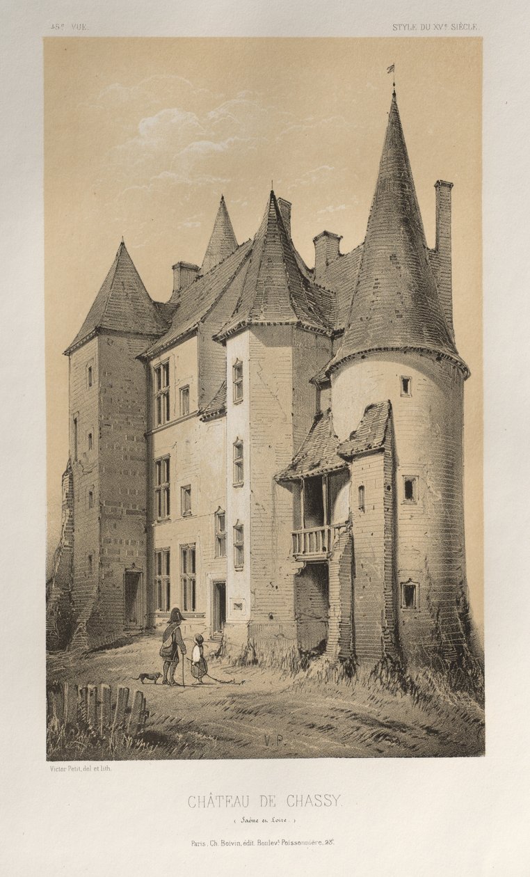...lütfen. 45 Chateau De Chassy Saône et Loire, 1860. by Victor Petit