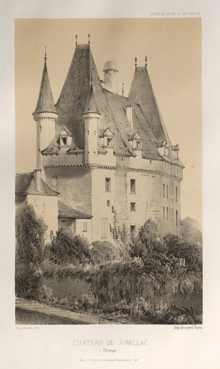 ...lütfen. 51, Chateau De Jumillac Dordogne, 1860. by Victor Petit