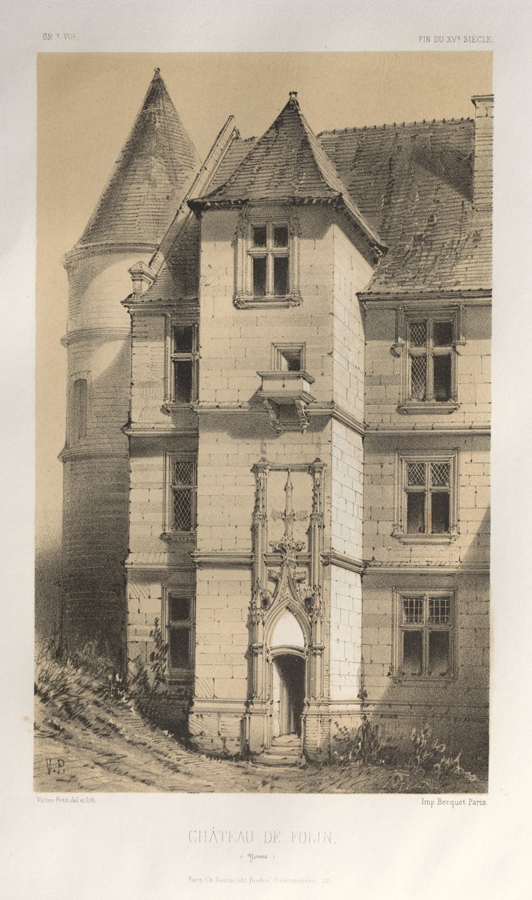 ...lütfen. 62, Chateau De Folin Yonne, 1860. by Victor Petit