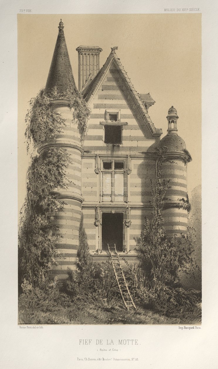 ...lütfen. 72, Fief De La Motte Saône ve Loire, 1860. by Victor Petit