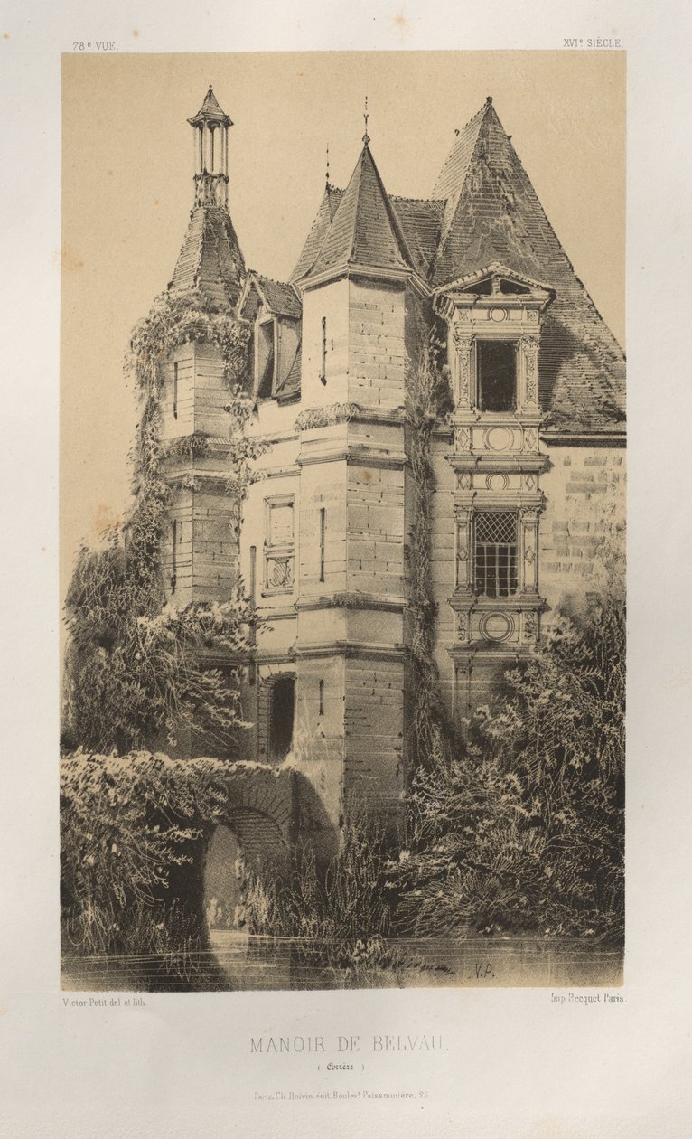...lütfen. 78, Belvau Corrèze Malikanesi, 1860. by Victor Petit