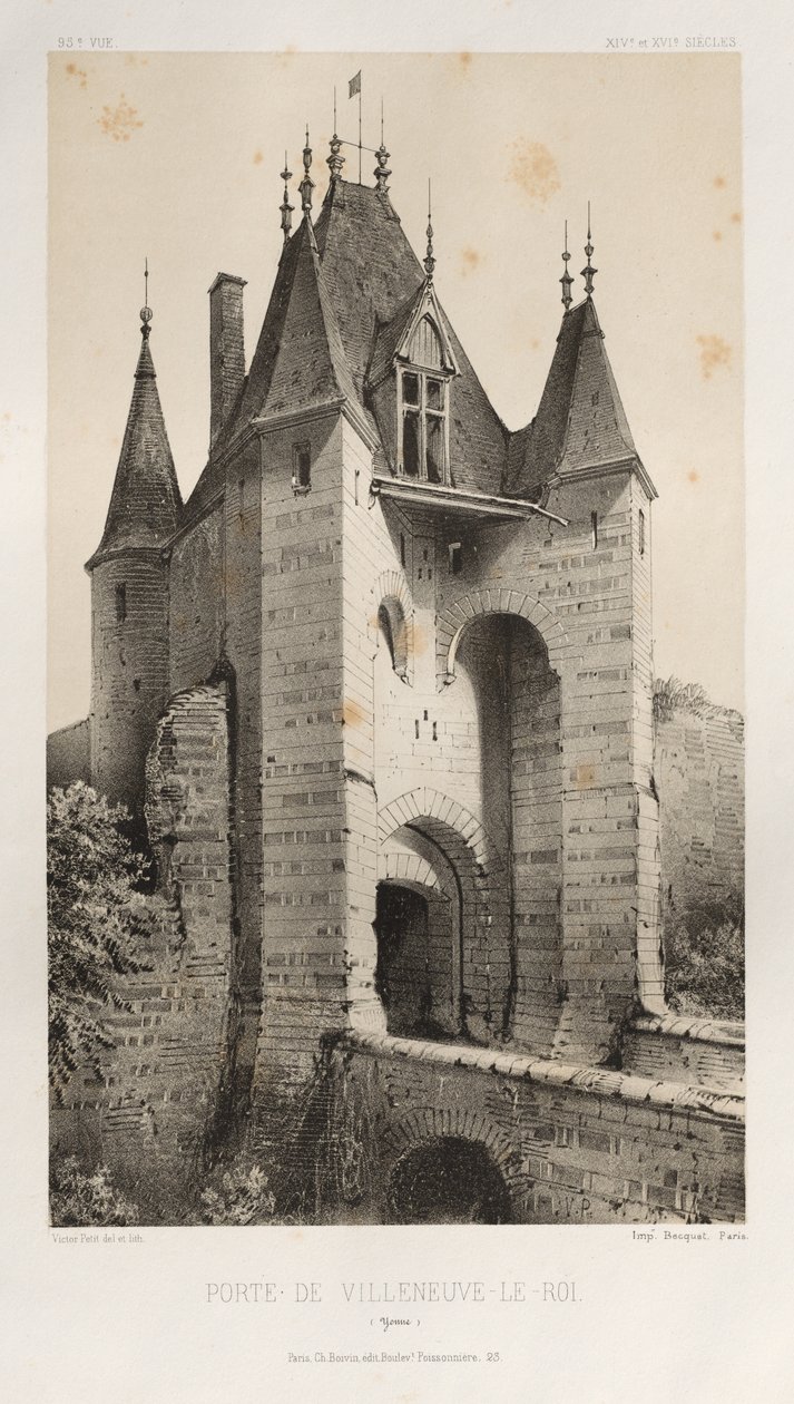 ...lütfen. 95, Porte de Villeneuve-Le-Roi Yonne, 1860. by Victor Petit