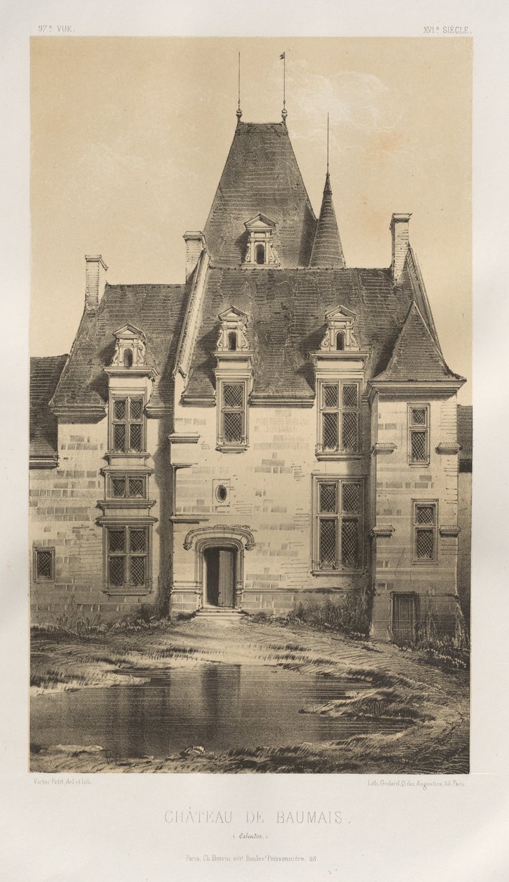 ...lütfen. 97, Chateau de Baumais Calvados, 1860. by Victor Petit