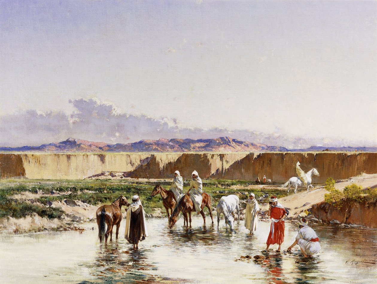 Bir Vahada Sulayan Arap Atlıları, by Victor Pierre Huguet