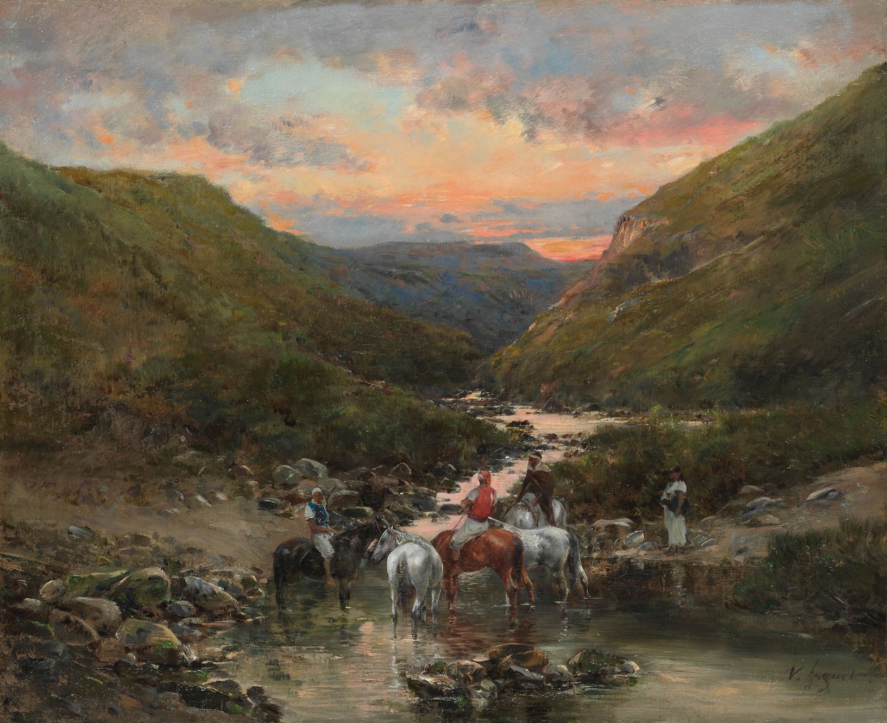 Biskra Yakınında Dağ Geçidi by Victor Pierre Huguet