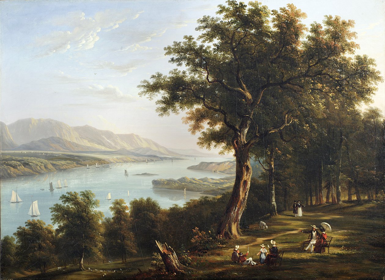 ಹಡ್ಸನ್ ನದಿಯ ಹೈಡ್ ಪಾರ್ಕ್‌ನಿಂದ ವೀಕ್ಷಿಸಿ, 1845 ಟರ್ಕ್ by Victor de Grailly