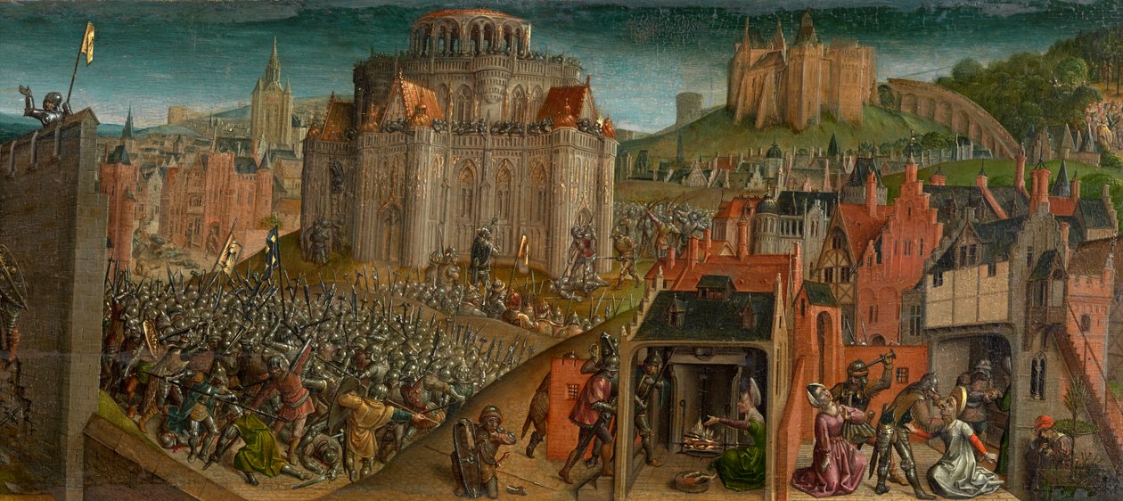 Titus'un Kudüs'ü Fethi (panel üzerine yağlıboya) (470981 detayı) by Vienna Master of Mary of Burgundy