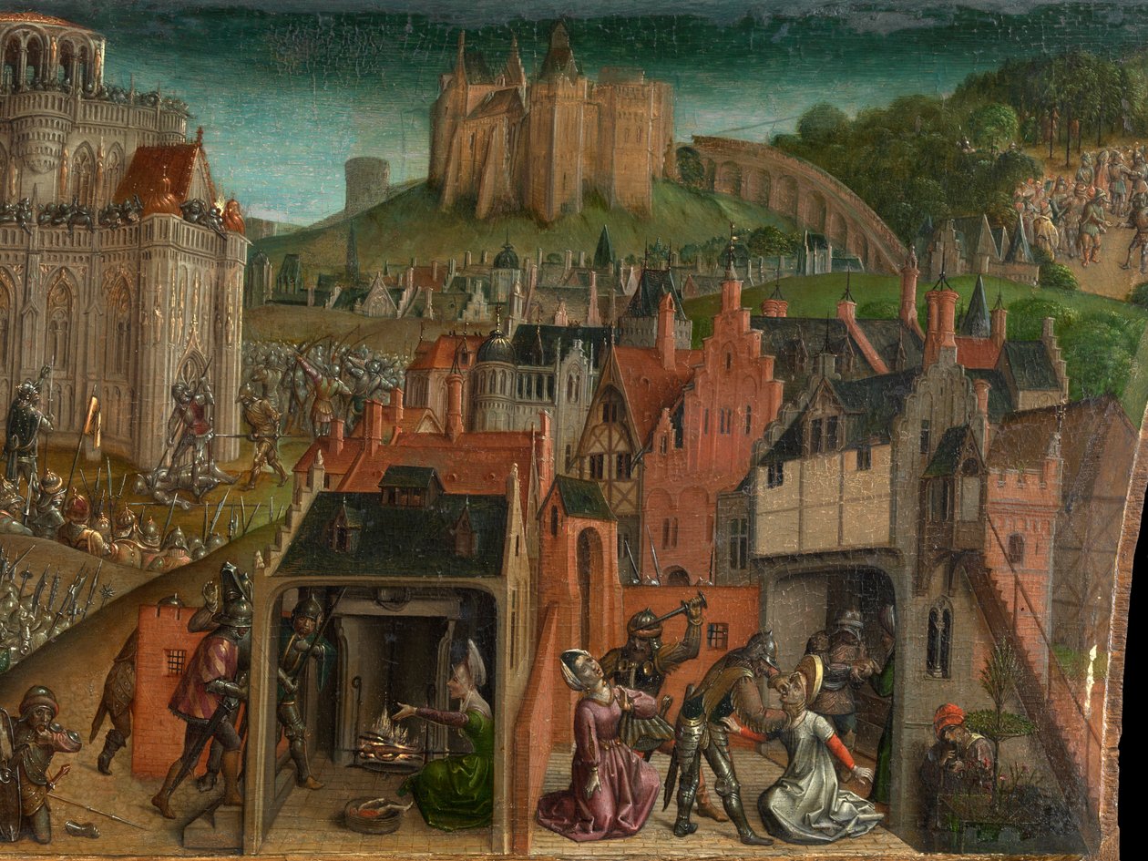 Titus'un Kudüs'ü Fethi (panel üzerine yağlıboya) (470981 detayı) by Vienna Master of Mary of Burgundy