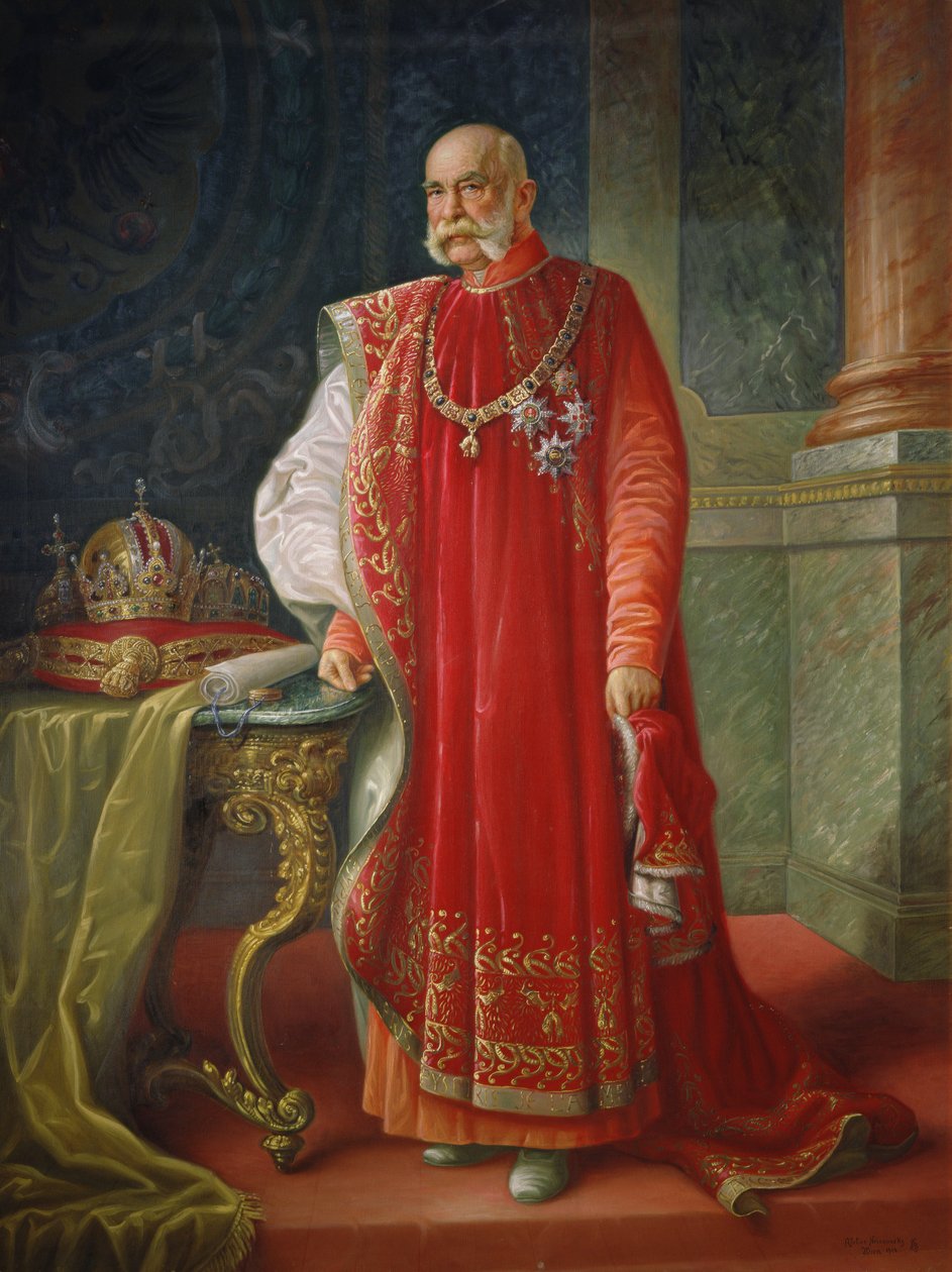 Avusturya Franz Joseph I, 1916 dolayları (tuval üzerine yağlıboya) by Vienna Nedomansky Studio