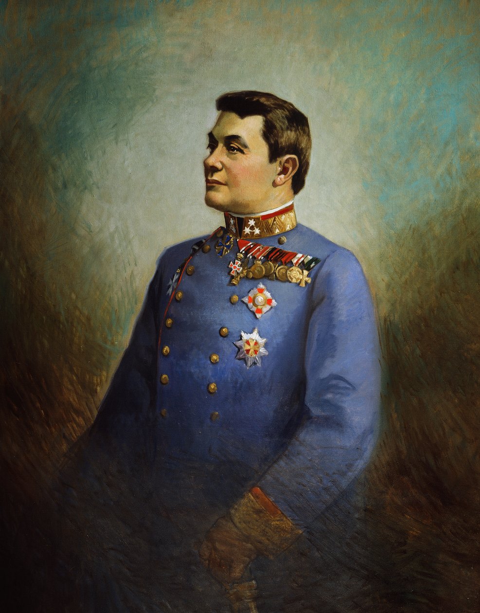 General Hermann Baron Kövess von Kövesshaza, 1916 dolayları (tuval üzerine yağlı boya) by Vienna Nedomansky Studio