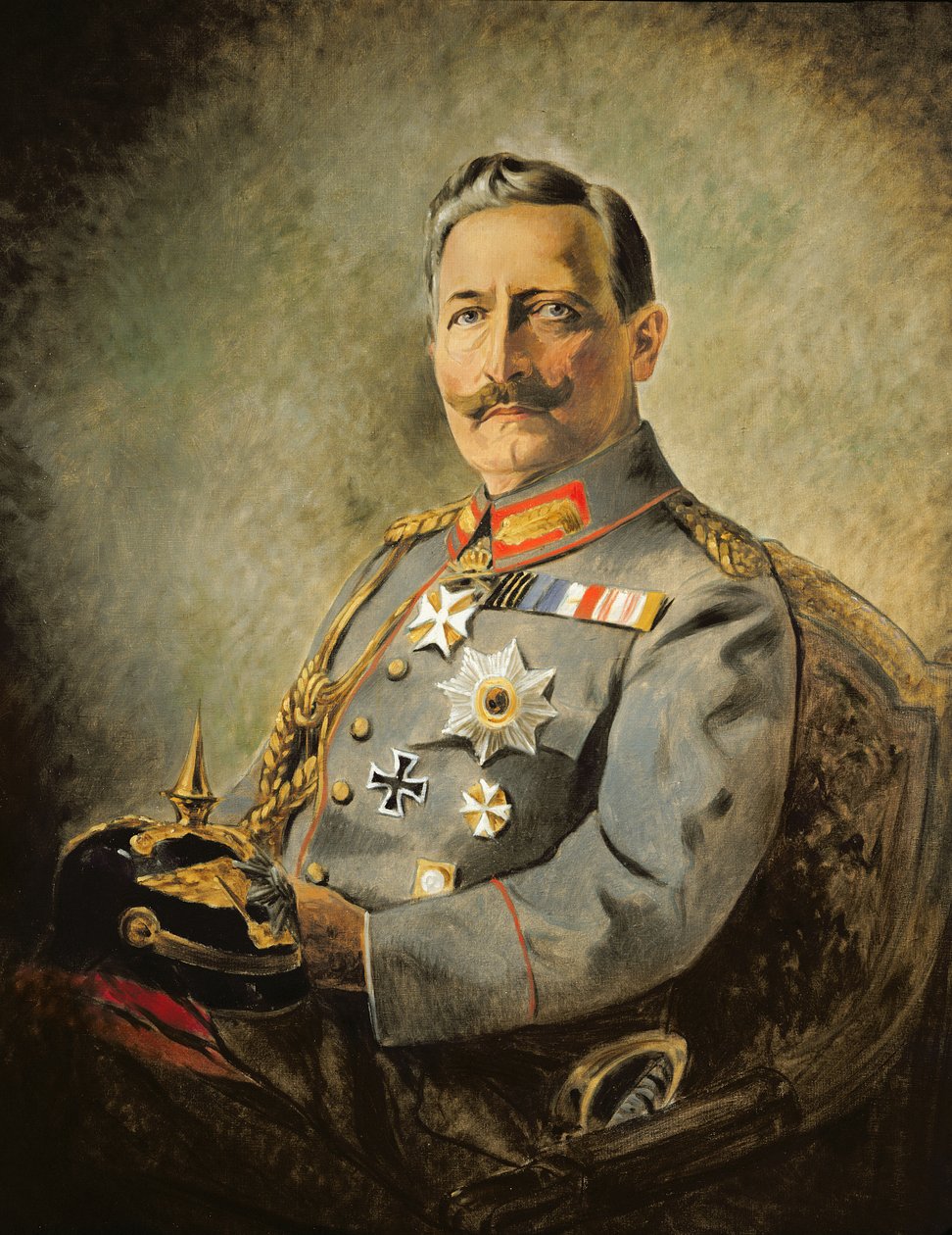 Wilhelm II, Alman İmparatoru, 1916 dolayları (tuval üzerine yağlı boya) by Vienna Nedomansky Studio