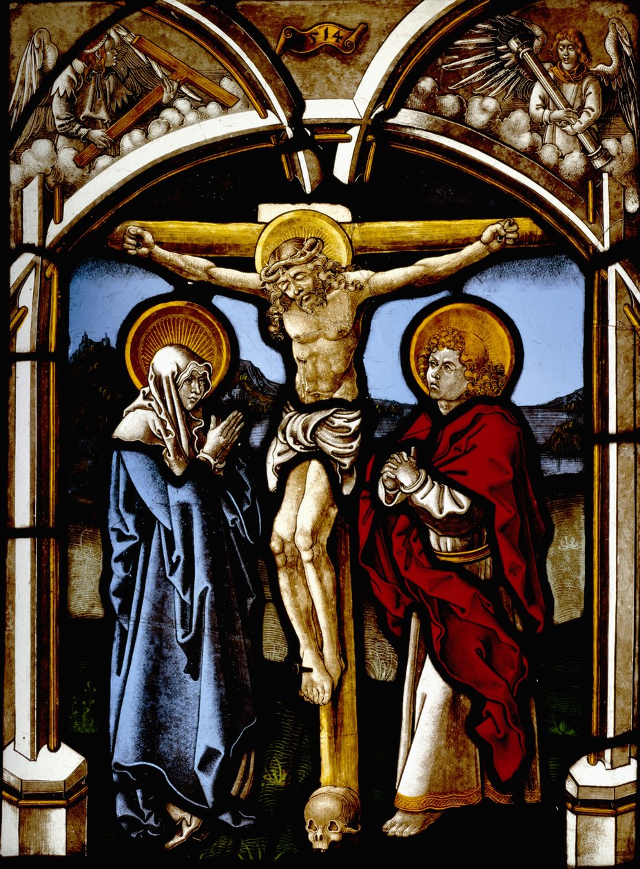 The Crucifixion with the Virgin, St. John and Angels  by Viet workshop of Hirschvogel the Elder
