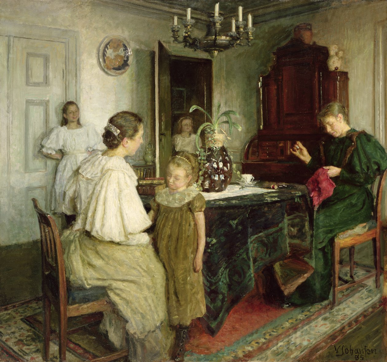 Sanatçının Ailesi, 1895 by Viggo Johansen