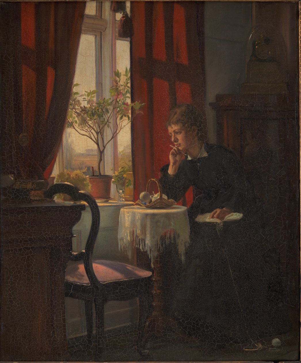 Helga Johansen, sanatçının kız kardeşi by Viggo Johansen