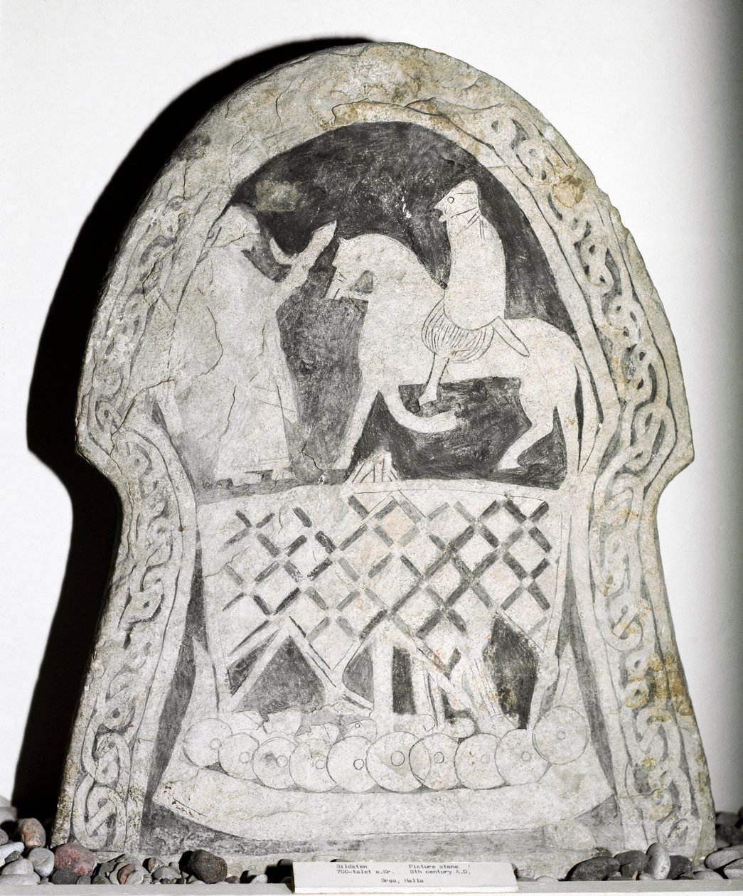Bir süvari ile runestone, 7-8. yüzyıl by Viking