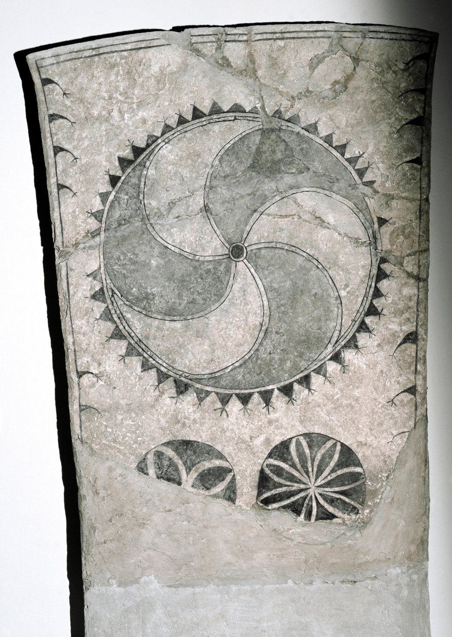 Güneş sembolü ile runestone, 7-8. yüzyıl by Viking