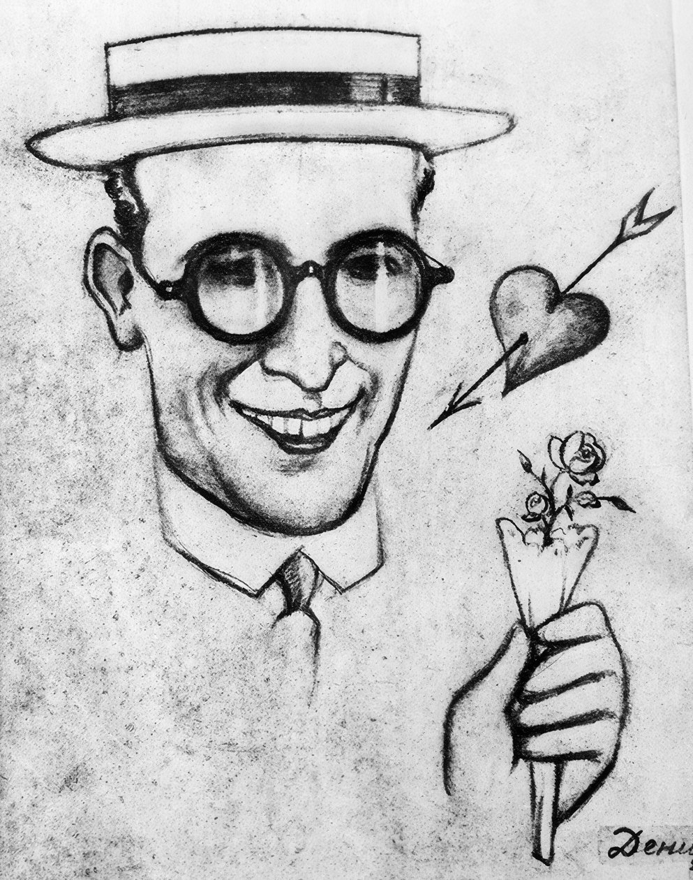 Harold Lloyd üzerine karikatür by Viktor Deni