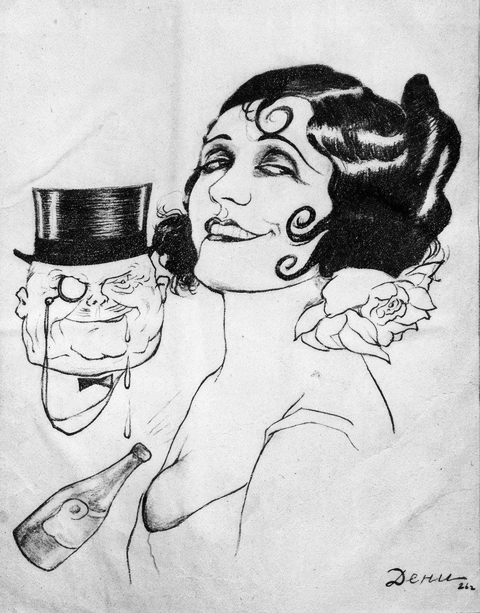Pola Black Üzerine Karikatür by Viktor Deni