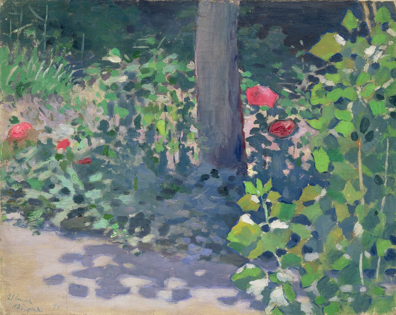 Bahçedeki Gelinciklerin İncelenmesi, 1894 by Viktor Elpidiforovich Borisov Musatov