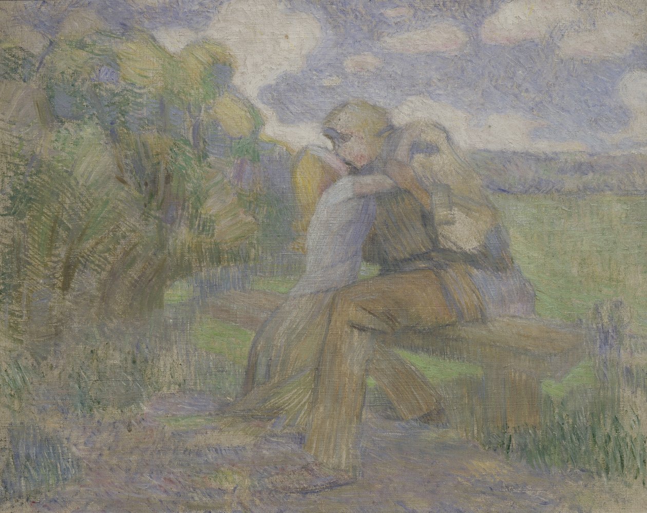 Öpücük, 1897 by Viktor Elpidiforovich Borisov Musatov