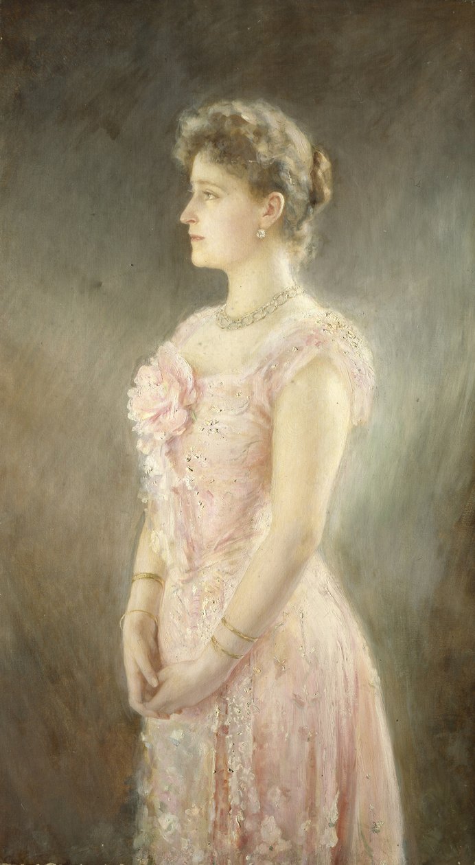 Rusya İmparatoriçesi Alexandra Fyodorovna'nın portresi 1872-1918, Çar II. Nicholas'ın karısı, 1901 by Viktor Karlovich Stemberg
