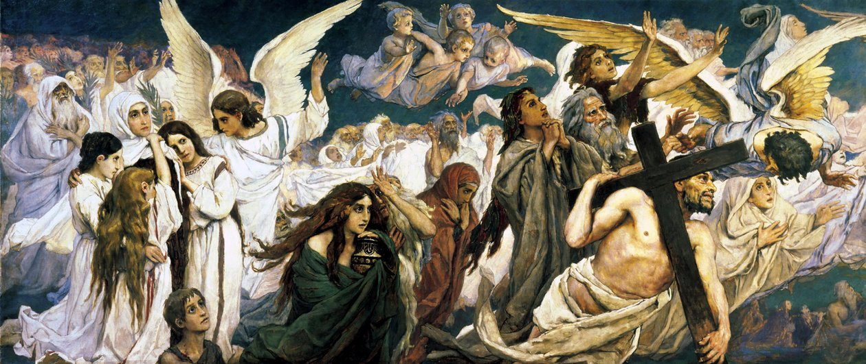 Cennetten Önce, Sol kısım, 1885-1896. by Viktor Mikhaylovich Vasnetsov