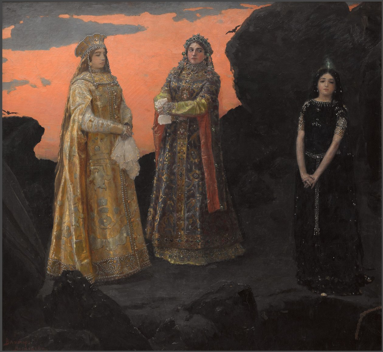 Yeraltı krallığının üç kraliçesi, 1879. by Viktor Mikhaylovich Vasnetsov