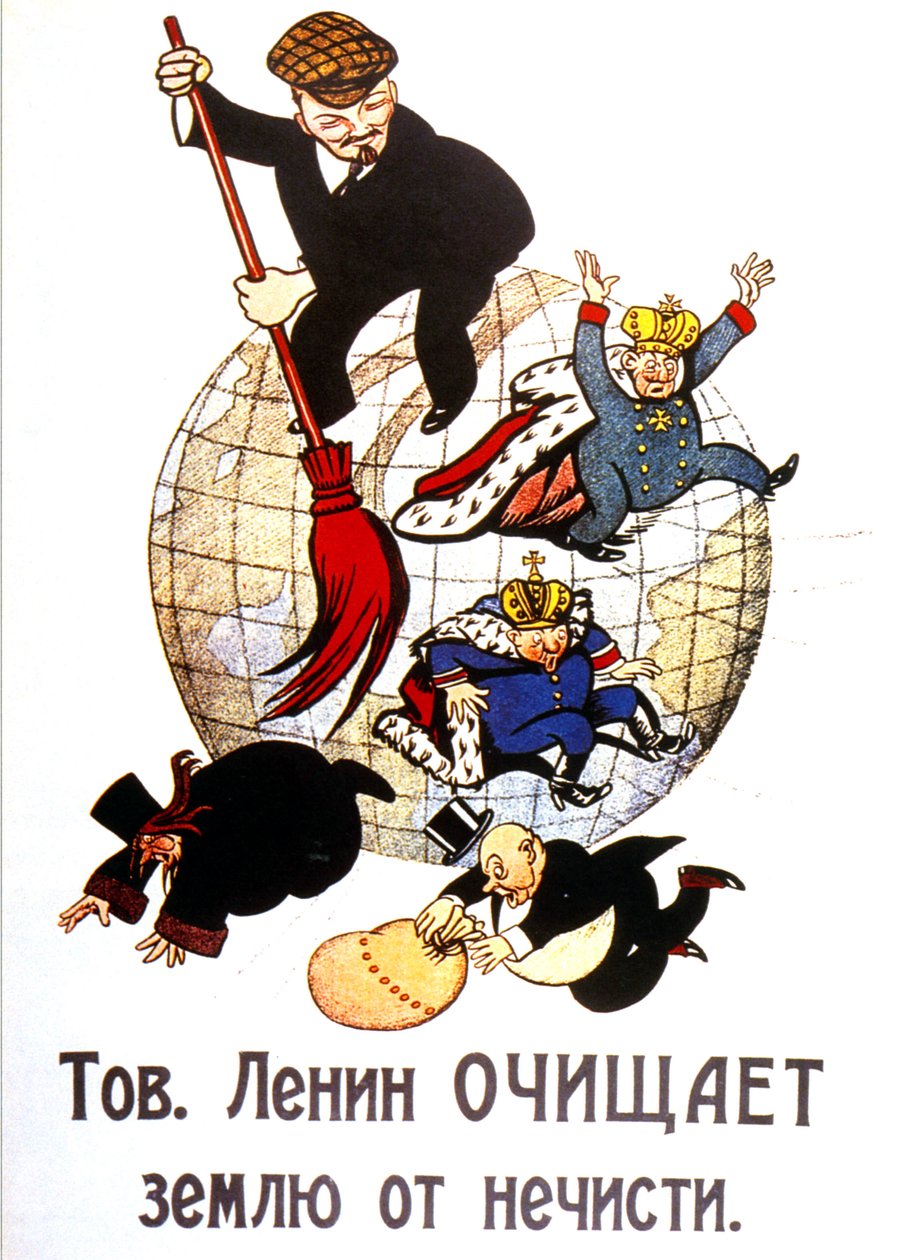 Lenin dünyayı kasıp kavuruyor by Viktor Nikolaevich Deni