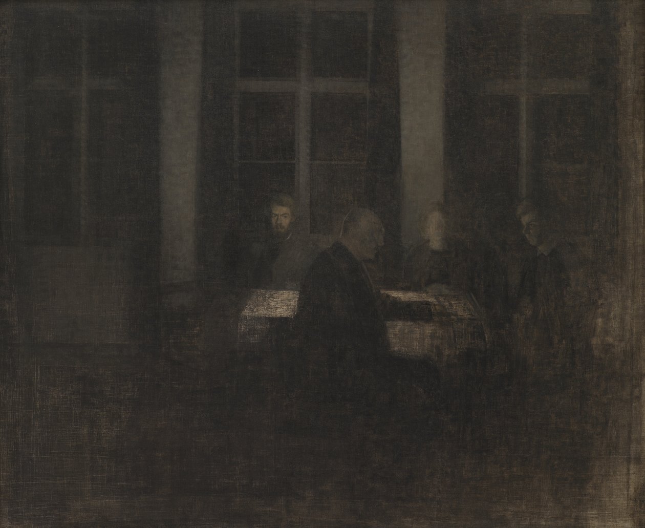 Çizim Odasında Akşam by Vilhelm Hammershøi