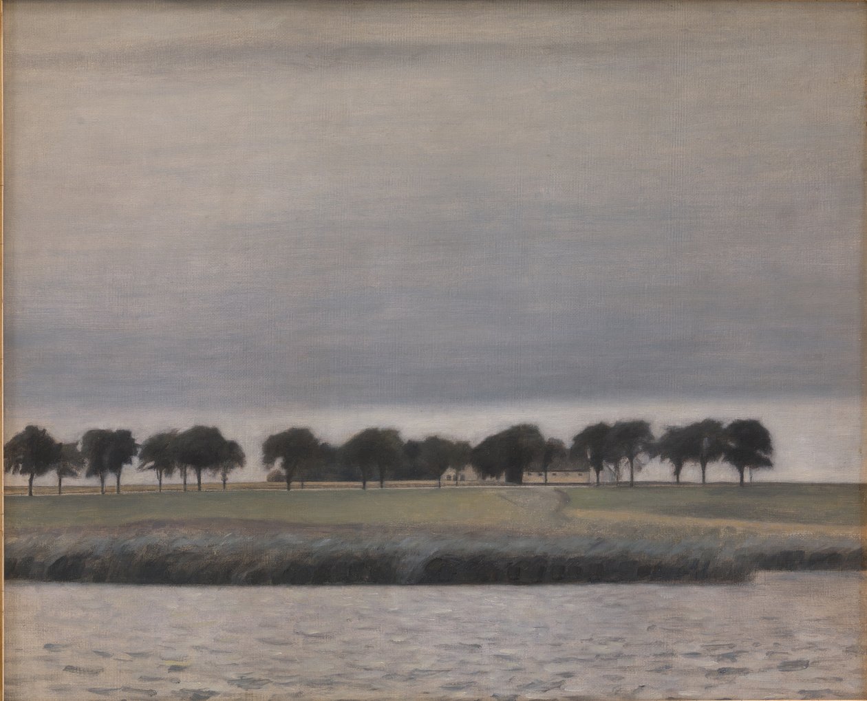 "Solregn. Gentofte Sø" için ön çalışma by Vilhelm Hammershøi