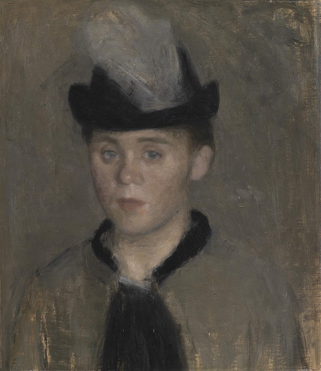 Ida Ilsted, Sanatçının Nişanlısı. Kroki by Vilhelm Hammershøi