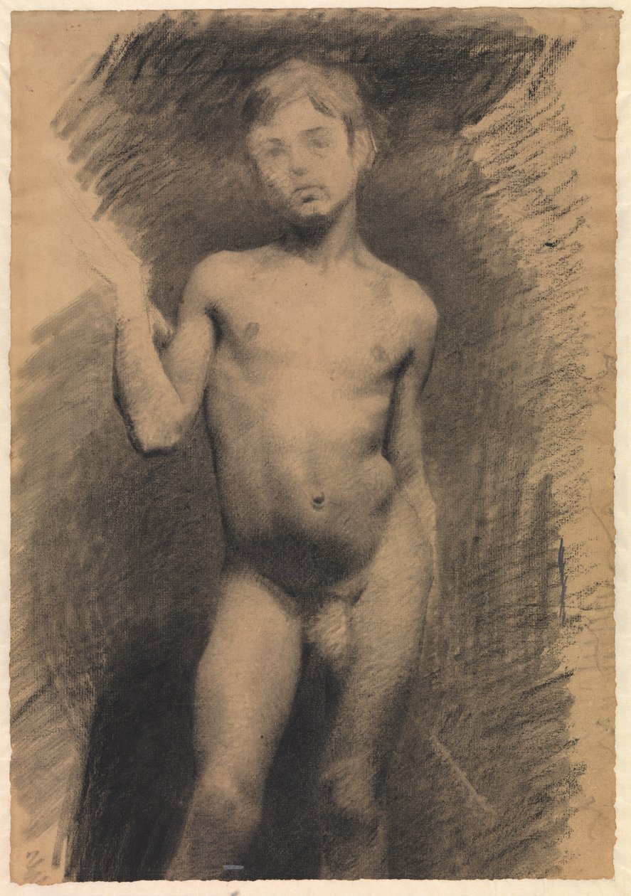 Ayakta çıplak çocuk. Model çalışması by Vilhelm Hammershøi