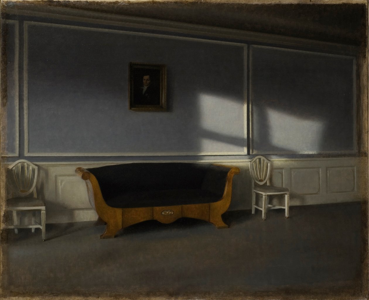 Çizim Odasında Güneş Işığı III, 1905. by Vilhelm Hammershøi