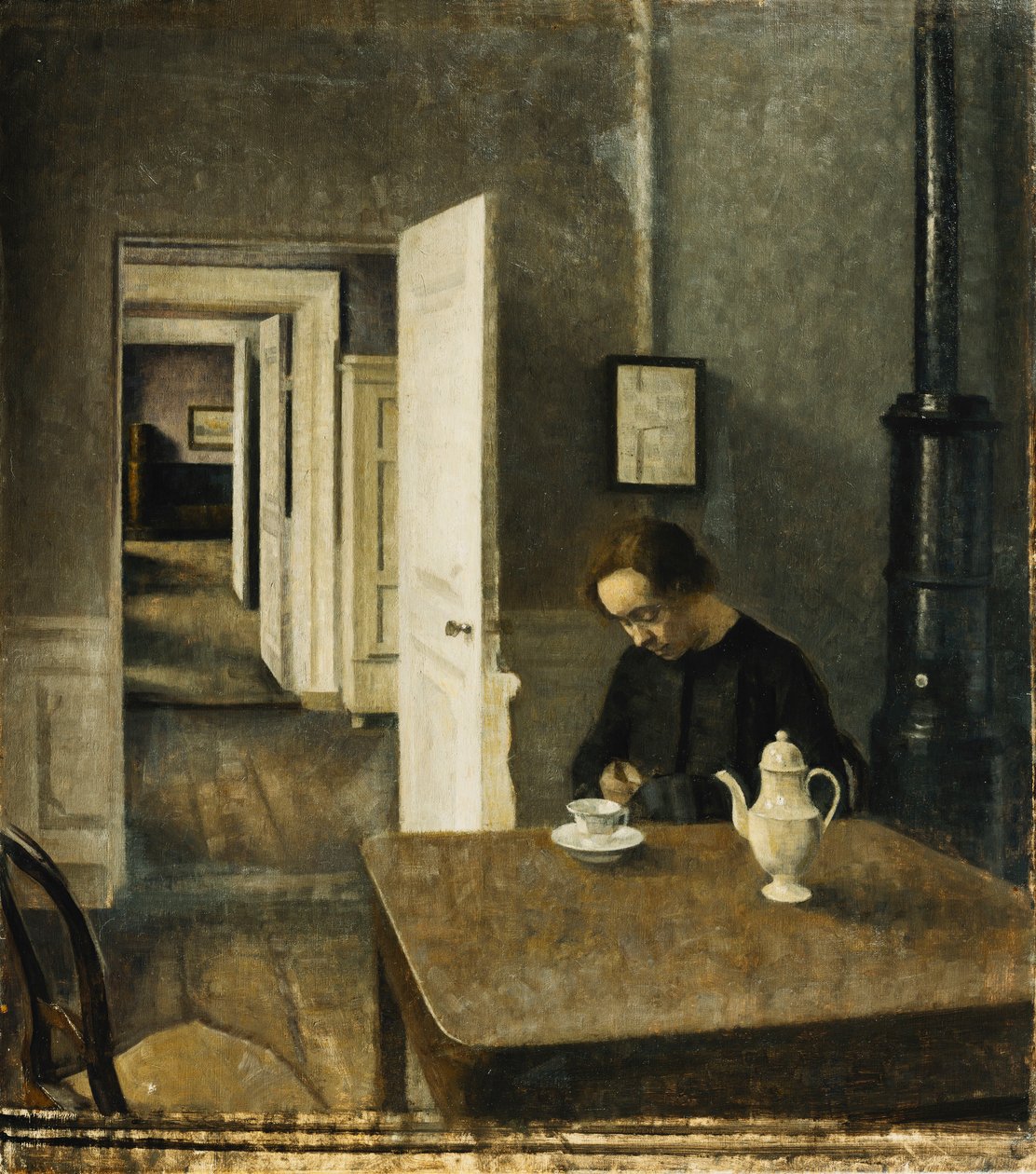 Bir İç Mekan, Strandgade 25, 1915 by Vilhelm Hammershoi