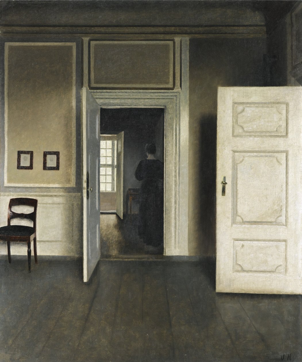 İç mekan. Sahil 30 by Vilhelm Hammershoi
