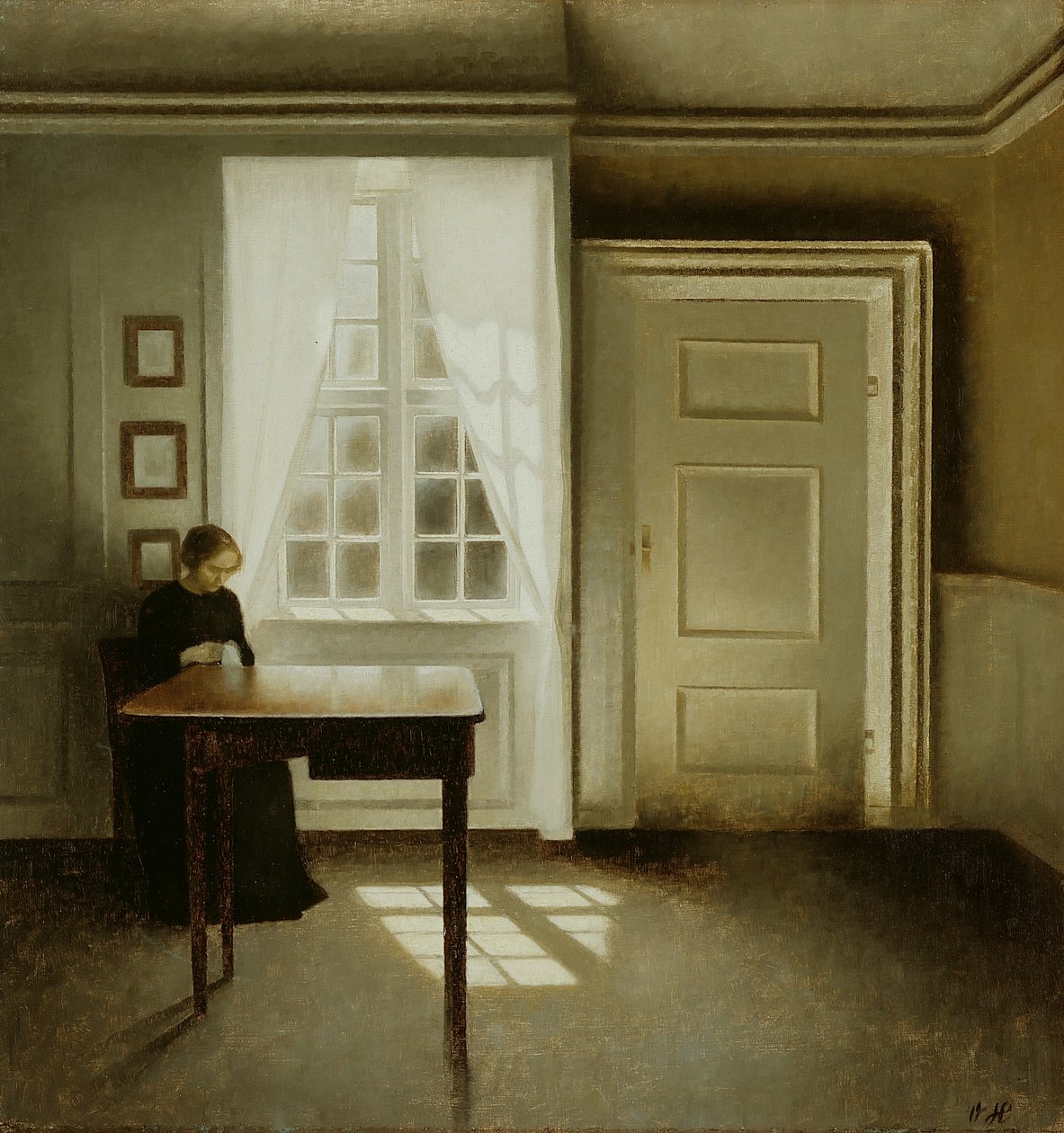 Bir Hanımla İç Mekan, 1901 by Vilhelm Hammershoi