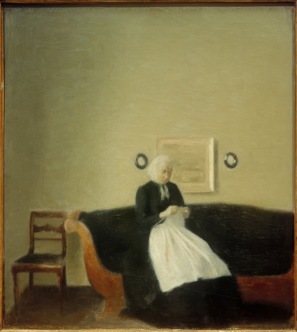 sanatçının annesi by Vilhelm Hammershoi