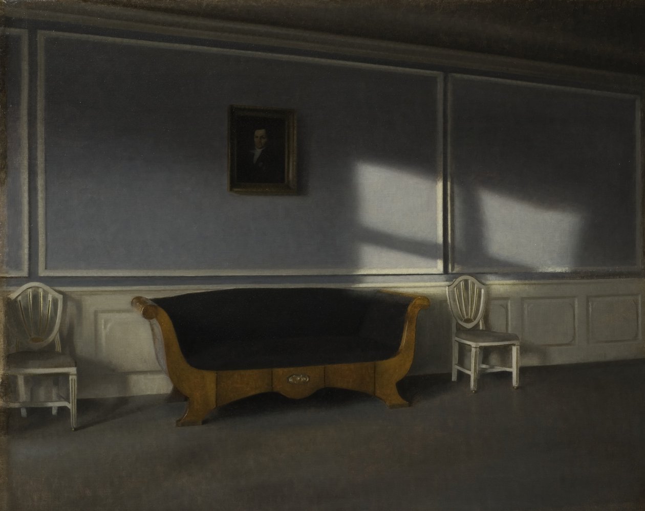 Salonda Güneş Işığı III, c.1905 by Vilhelm Hammershoi