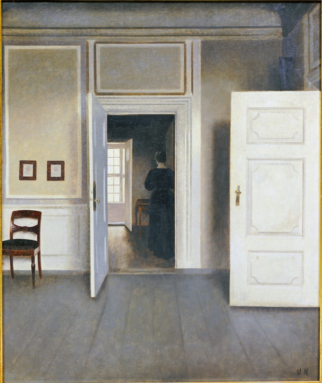 İç Mekandaki Kadın, Strandgrade 30, 1901 by Vilhelm Hammershoi