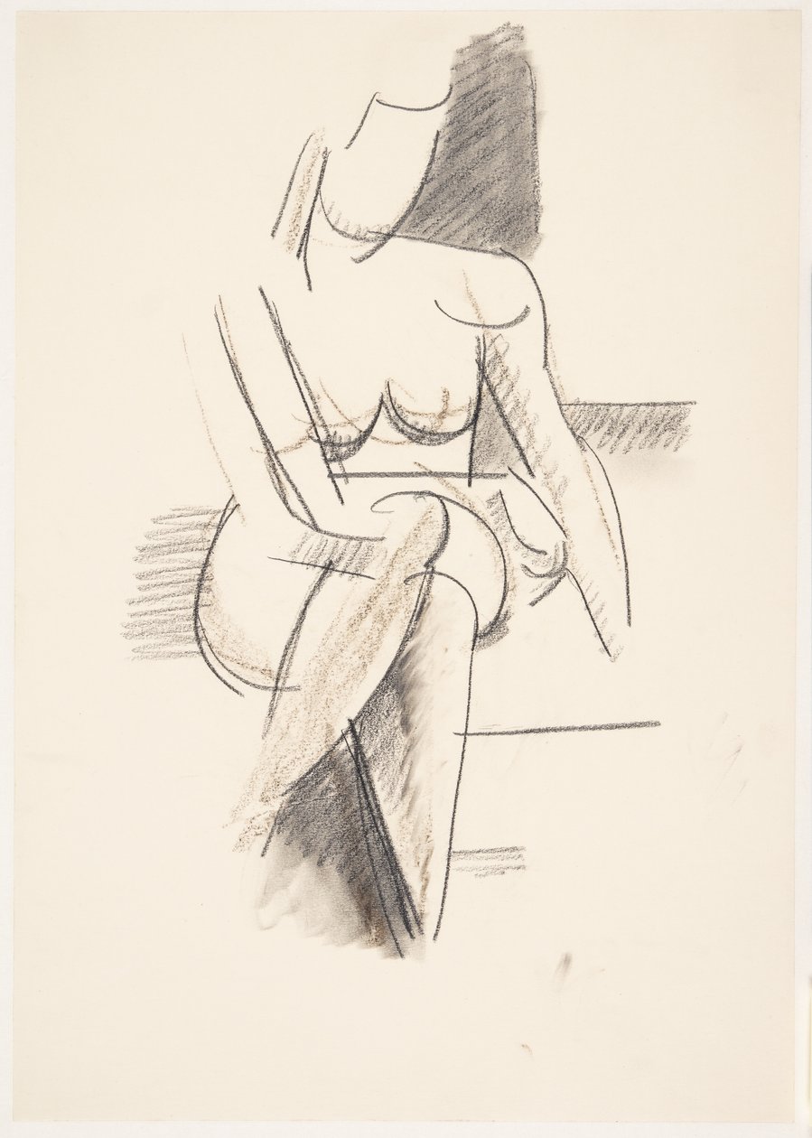 Oturan kadın modeli, önden görünüm by Vilhelm Lundstrøm