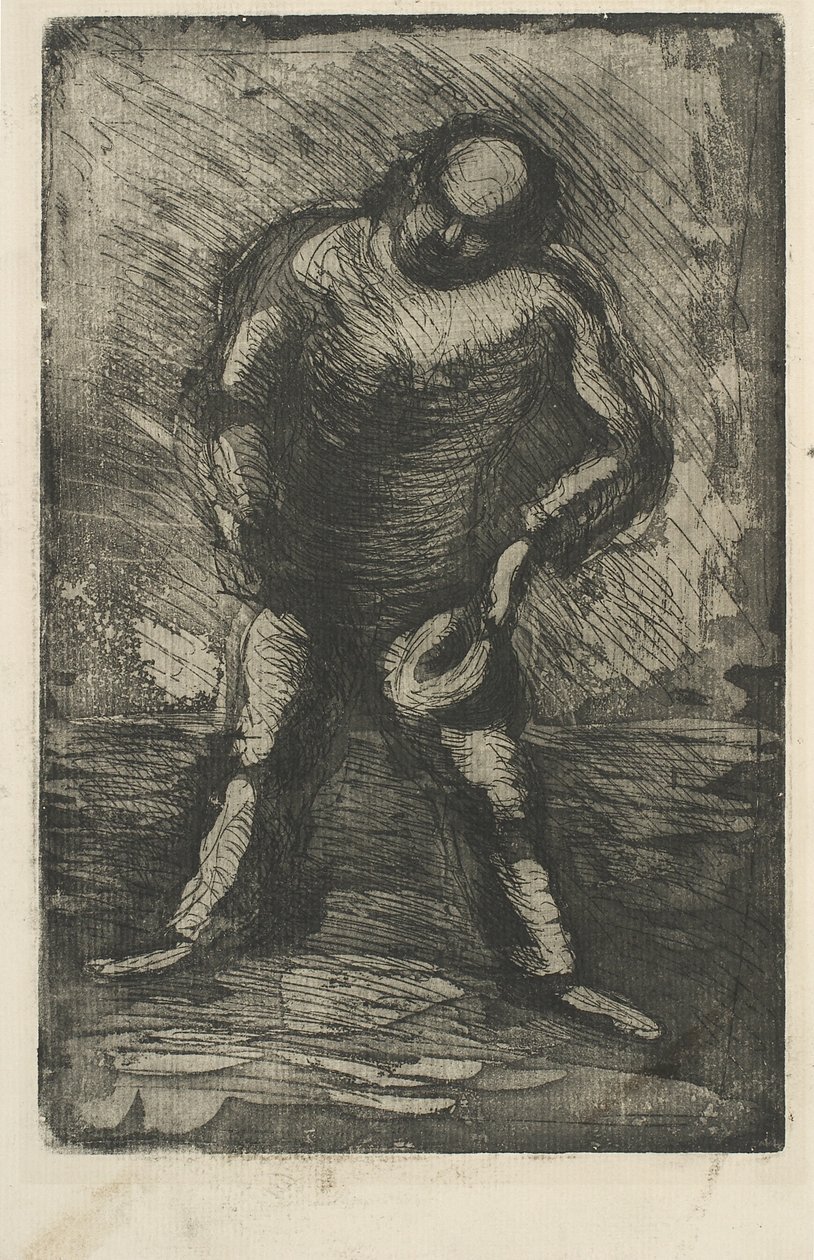 Elinde şapka olan sert adam by Vilhelm Lundstrøm