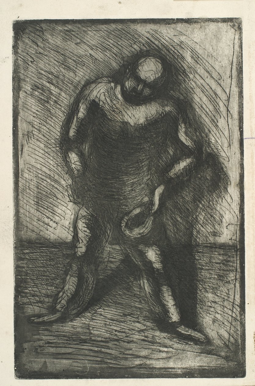 Elinde şapka olan sert adam by Vilhelm Lundstrøm