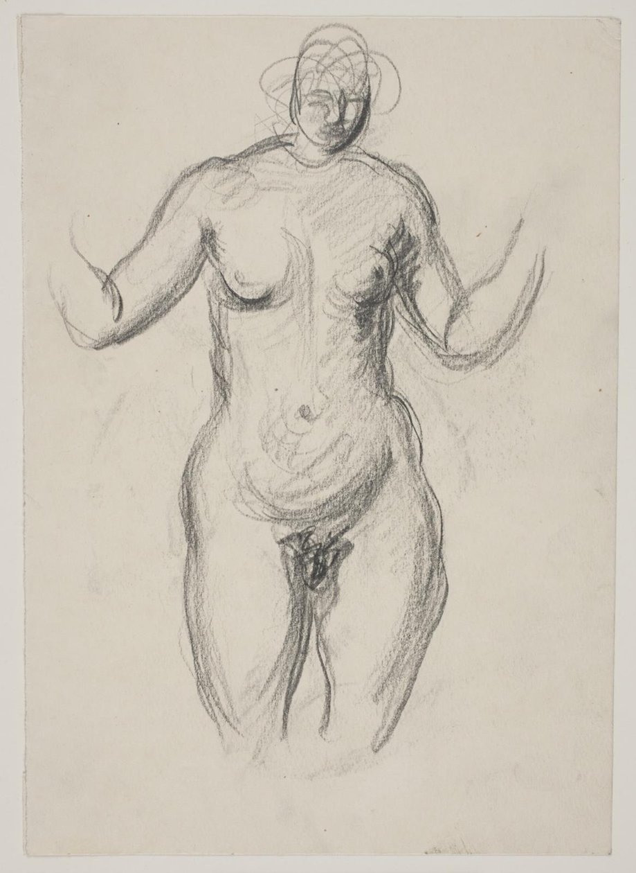 Ayakta kadın modeli by Vilhelm Lundstrøm