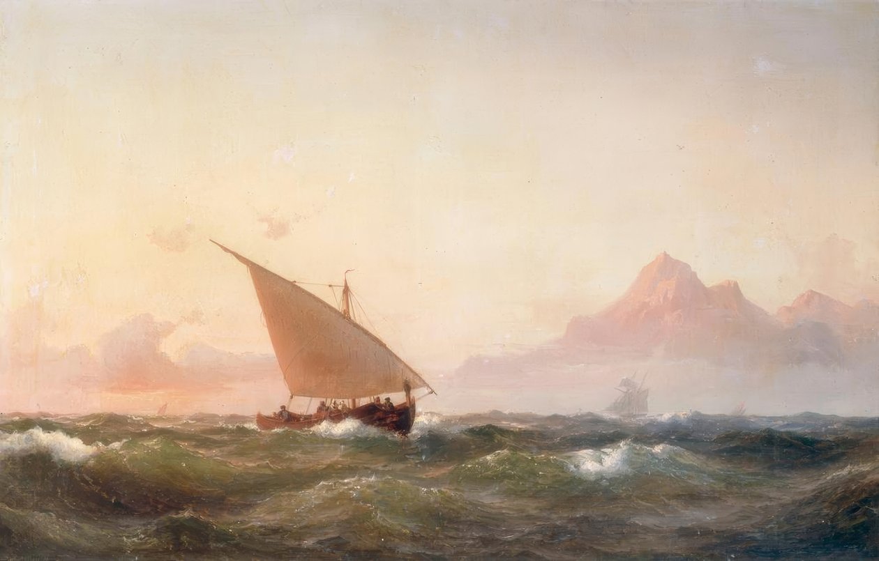 Kuzey Afrika kıyılarında by Vilhelm Melbye